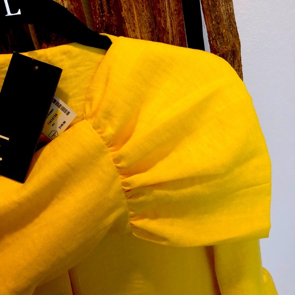 Luii bright yellow jacket with 3/4 sleeves. NWT - Picture 3 of 5